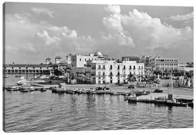 1930s-1940s View From The Bay Havana Cuba Canvas Art Print - Havana Art