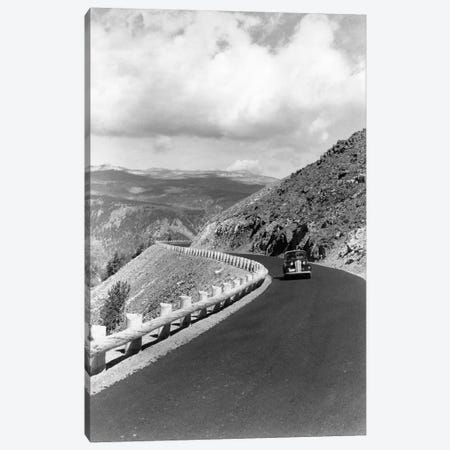 1940s Automobile On Hillside Road Near Yellowstone National Park 11000 Feet Elevation Red Lodge Cooke City Montana USA Canvas Print #VTG202} by Vintage Images Canvas Art
