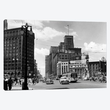 1940s Cadillac Square Detroit Michigan USA Canvas Print #VTG206} by Vintage Images Canvas Print