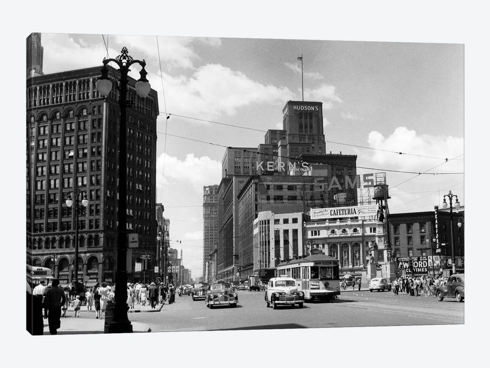 1940s Cadillac Square Detroit Michigan USA by Vintage Images 1-piece Art Print