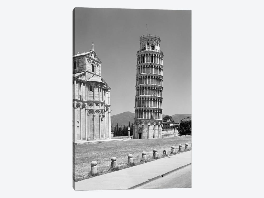 1940s Leaning Tower Pisa Tuscany Italy by Vintage Images 1-piece Canvas Wall Art