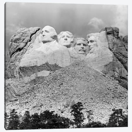 1940s Mount Rushmore South Dakota George Washington Theodore Roosevelt Abraham Lincoln Thomas Jefferson Canvas Print #VTG216} by Vintage Images Canvas Wall Art