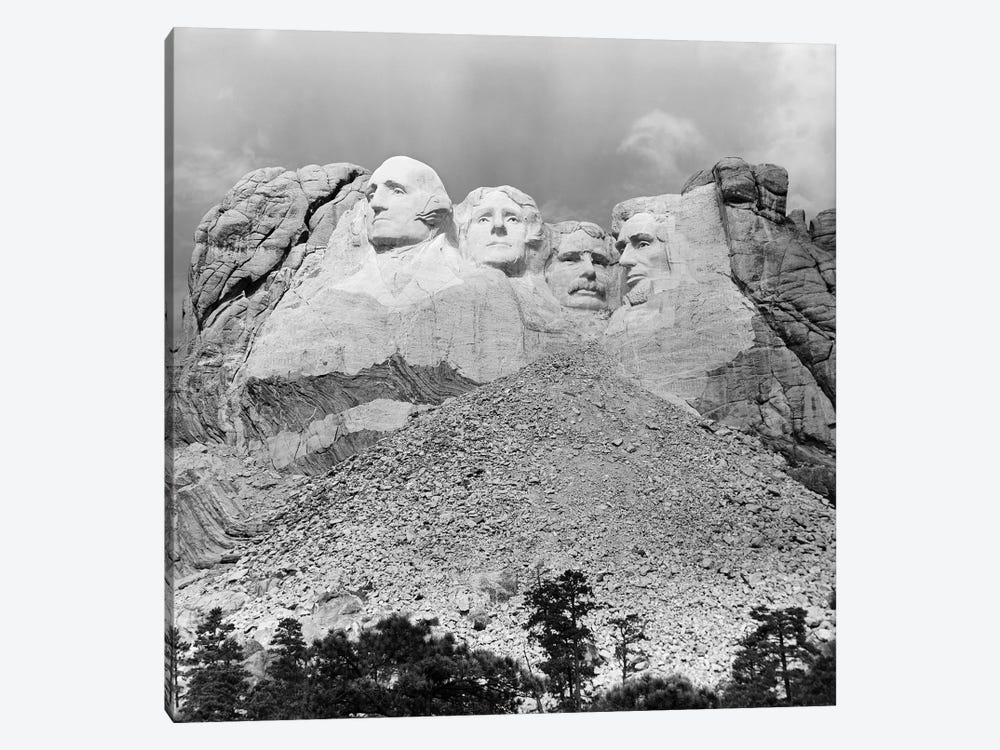 1940s Mount Rushmore South Dakota George Washington Theodore Roosevelt Abraham Lincoln Thomas Jefferson by Vintage Images 1-piece Canvas Artwork