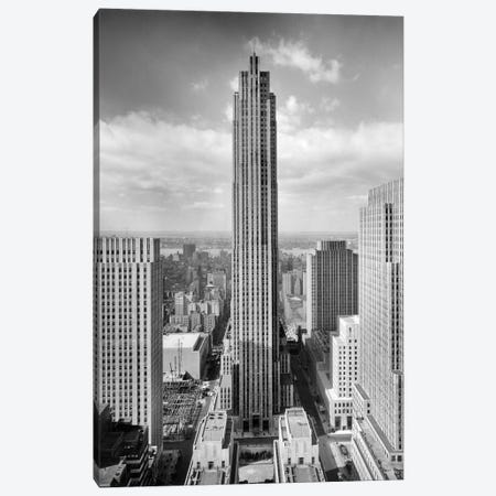 1940s Rockefeller Center RCA Building With Associated Press Building In Foreground New York City USA Canvas Print #VTG222} by Vintage Images Canvas Wall Art