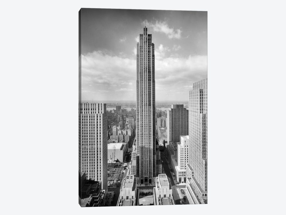 1940s Rockefeller Center RCA Building With Associated Press Building In Foreground New York City USA by Vintage Images 1-piece Canvas Art Print