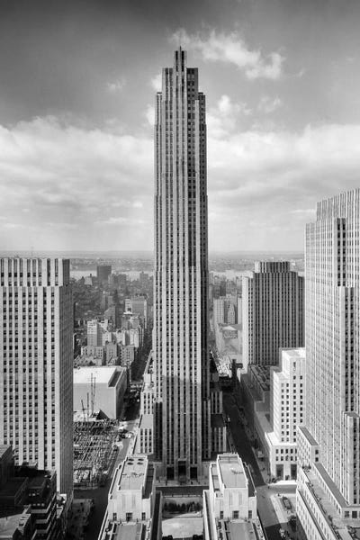 Manhattan: 1940s Rockefeller Center RCA Building With Associated Press Building In Foreground New York City USA by Vintage Images