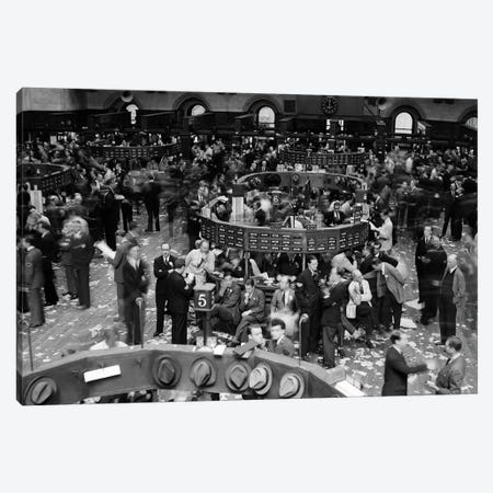 1940s Trading In Progress On Floor Of New York Stock Exchange NYC USA Canvas Print #VTG231} by Vintage Images Canvas Print