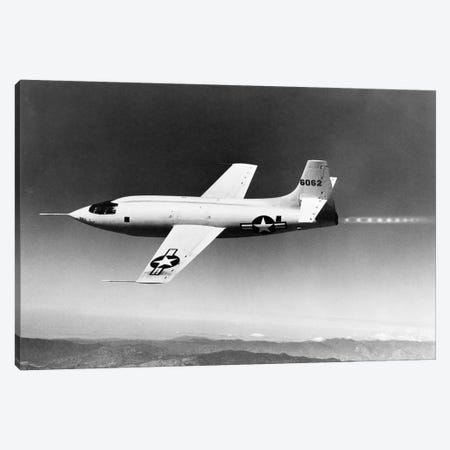1940s-1950s Bell X-1 Us Air Force Supersonic Plane Designed For Maximum Speed Of 1700 Mph In Flight Canvas Print #VTG245} by Vintage Images Canvas Print