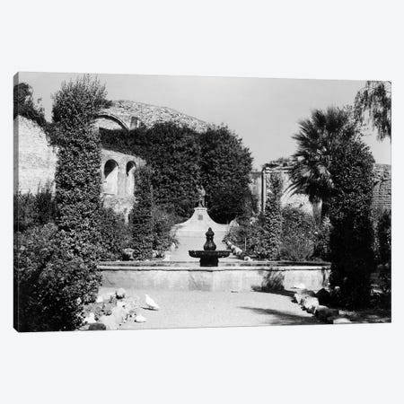 1940s-1950s Garden Of San Juan Capistrano Mission California Canvas Print #VTG250} by Vintage Images Canvas Print