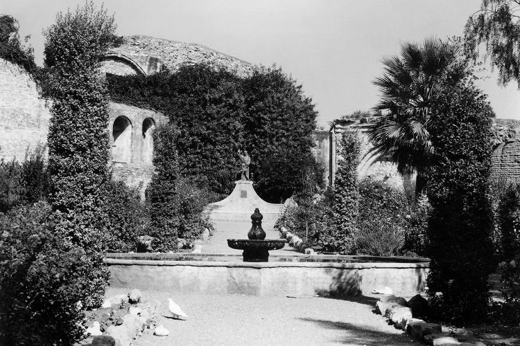 1940s-1950s Garden Of San Juan Capistrano Mission California by Vintage Images wall art