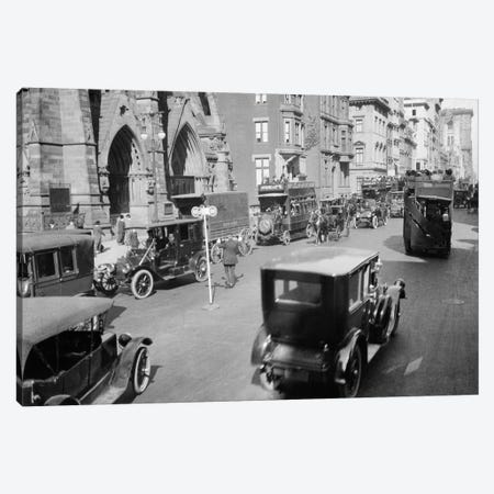 1912 Policeman And Traffic Semaphore On Fifth Avenue And 48Th Street Before World War I Manhattan New York City USA Canvas Print #VTG26} by Vintage Images Art Print