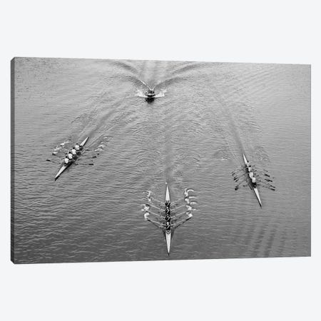 1950s Aerial View Of Rowing Competition Canvas Print #VTG270} by Vintage Images Canvas Art Print