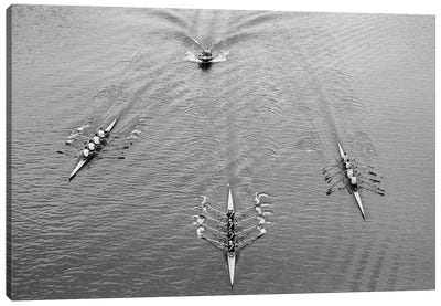 1950s Aerial View Of Rowing Competition Canvas Art Print - Vintage Images