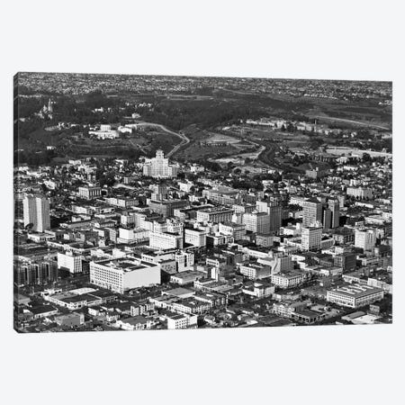 1950s Aerial View Showing El Cortez Hotel And Balboa Park Downtown San Diego, California USA Canvas Print #VTG271} by Vintage Images Canvas Art Print