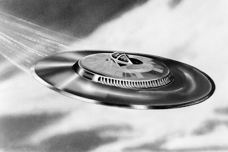 1950s Artist's Conception Of Flying Saucer