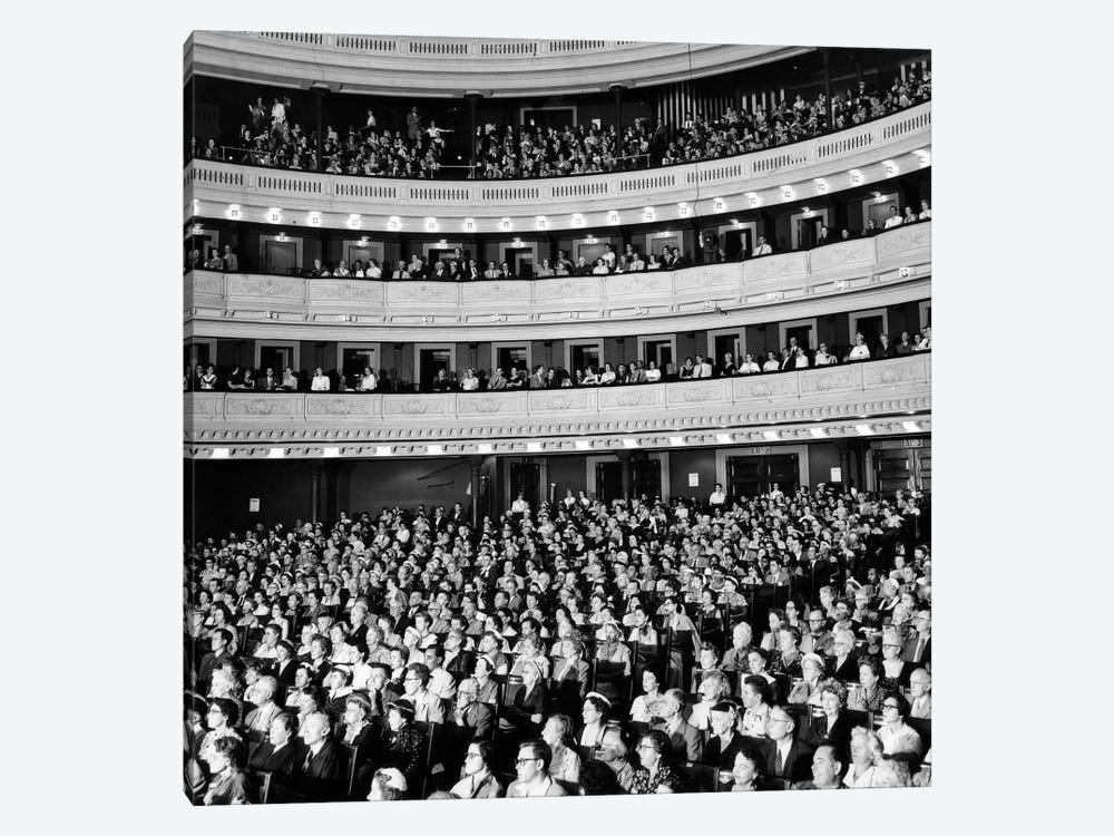 1950s Audience Sitting In Carnegie Hall New York City NY USA by Vintage Images 1-piece Canvas Artwork