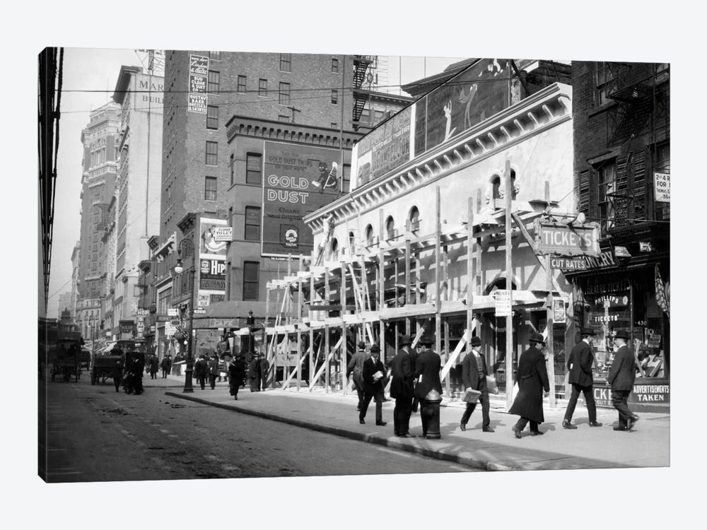 1915-16 Haymarket Theater Becomes Movie House End Of The Tenderloin 6Th Avenue And 30Th Street New York City USA by Vintage Images 1-piece Canvas Art Print