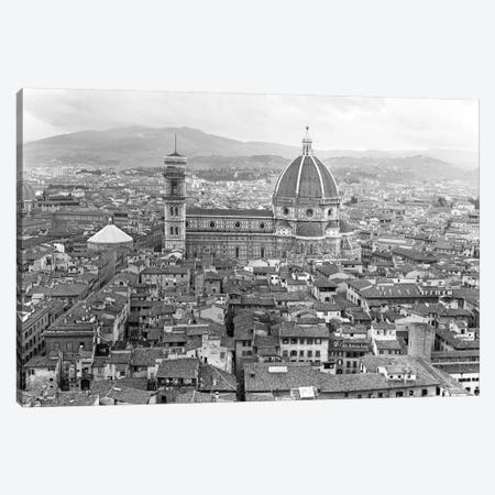 1950s Cathedral Santa Maria Del Fiore And Giotto's Bell Tower Florence Italy Canvas Print #VTG281} by Vintage Images Canvas Artwork