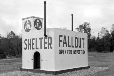1950s Civil Defense Fallout Shelter Sample Open For Inspection by Vintage Images canvas print
