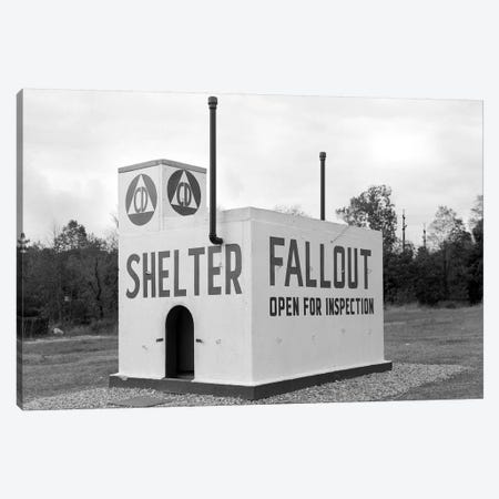 1950s Civil Defense Fallout Shelter Sample Open For Inspection Canvas Print #VTG282} by Vintage Images Canvas Wall Art