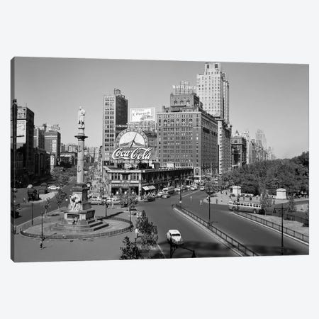 1950s Columbus Circle Looking North Manhattan New York City USA Canvas Print #VTG285} by Vintage Images Canvas Art Print