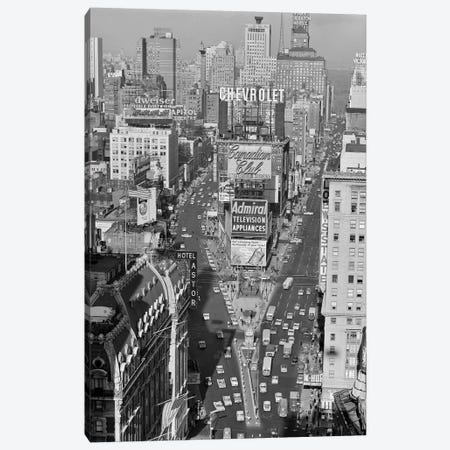 1950s Elevated View New York City Times Square Traffic Looking North To Duffy Square NYC NY USA Canvas Print #VTG288} by Vintage Images Canvas Wall Art