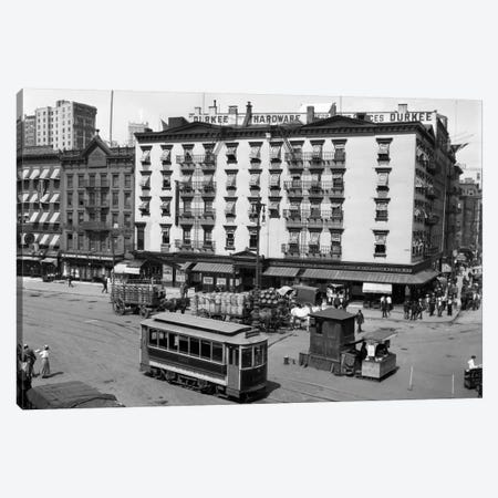 1916 The Eastern Hotel With An Edison Street Car At South Ferry Lower Manhattan New York City USA Canvas Print #VTG29} by Vintage Images Canvas Art