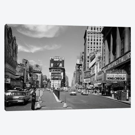 1950s Looking North Up Broadway From Times Square To Duffy Square King Creole On Movie Marquee Manhattan New York City USA Canvas Print #VTG308} by Vintage Images Canvas Print