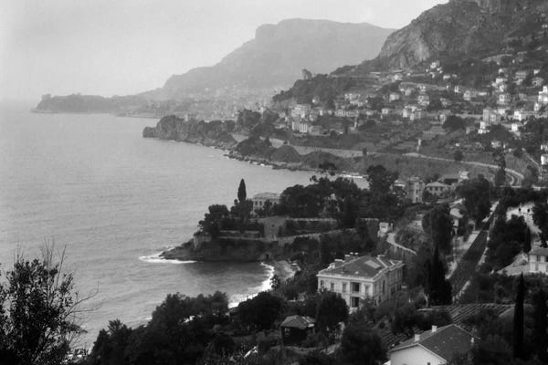 Vintage & Retro Photography: 1920s Aerial Nice French Riviera Coastline Cote d'Azur Mediterranean Sea by Vintage Images