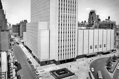 1950s New York Coliseum At Columbus Circle New York City USA by Vintage Images canvas print