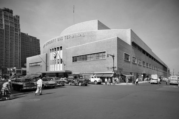 Manhattan: 1950s Port Authority Bus Terminal 8th Avenue 40th And 41st Streets New York City USA by Vintage Images