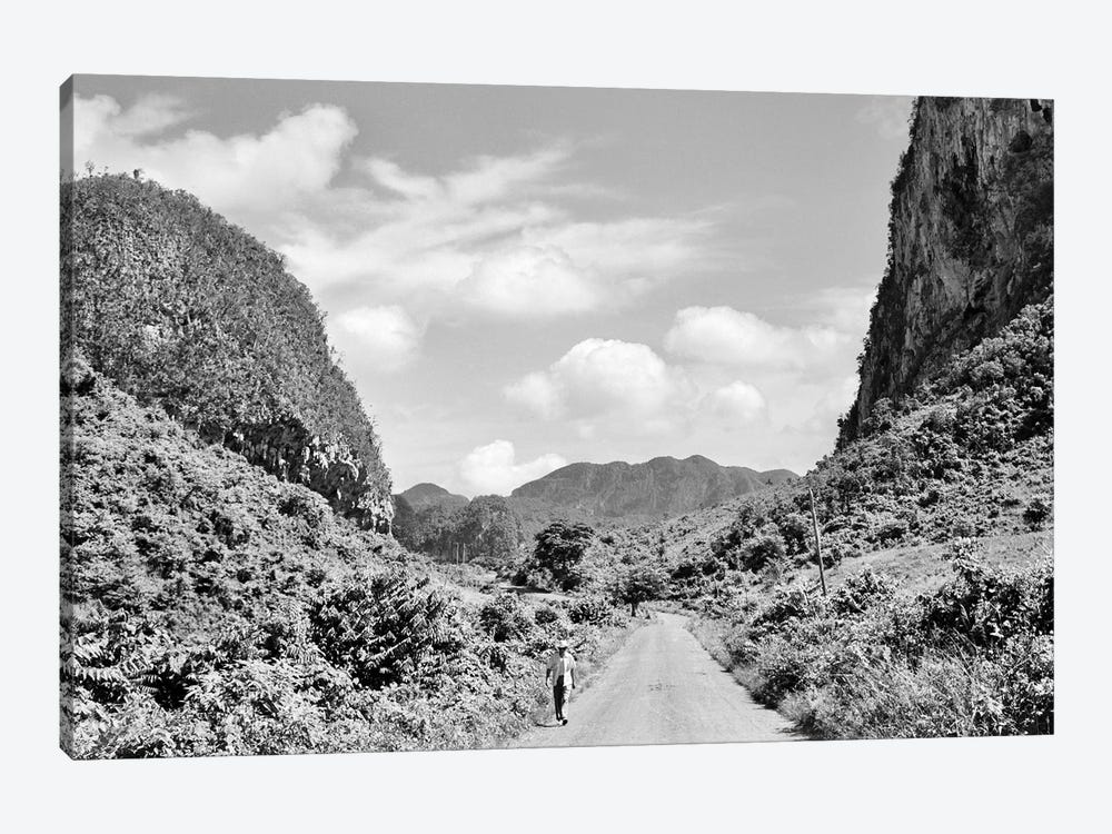 1950s Rural Road Outside Of Town Of Vinales In Pinar del Rio Province Cuba by Vintage Images 1-piece Canvas Print
