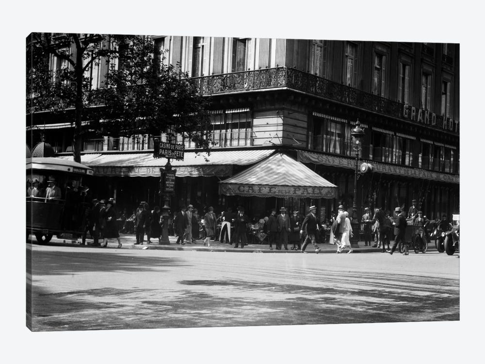 1920s Cafe de la Paix In The Grand Hotel Paris France by Vintage Images 1-piece Canvas Print