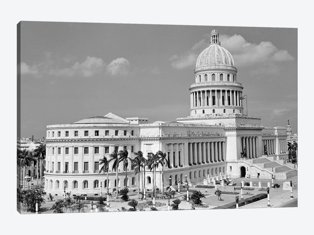 1950s The Capitol Building Havana Cuba by Vintage Images 1-piece Canvas Wall Art
