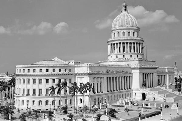 Domes: 1950s The Capitol Building Havana Cuba by Vintage Images
