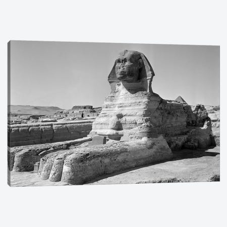 1950s The Sphinx At The Giza Pyramids Cairo Egypt Canvas Print #VTG354} by Vintage Images Canvas Print