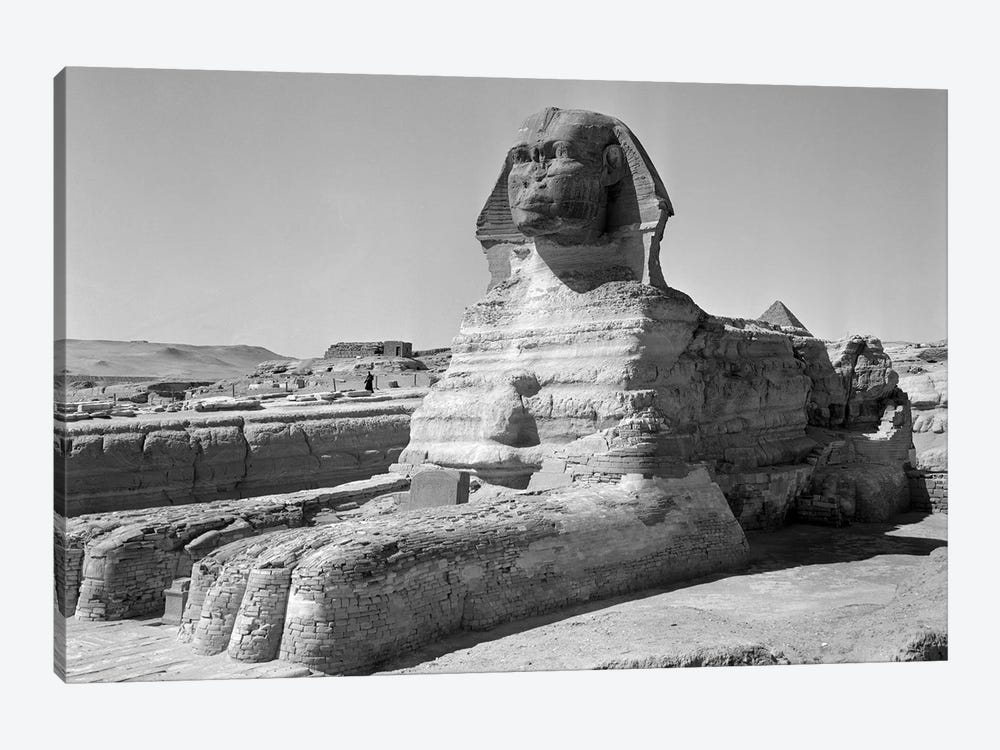 1950s The Sphinx At The Giza Pyramids Cairo Egypt by Vintage Images 1-piece Art Print