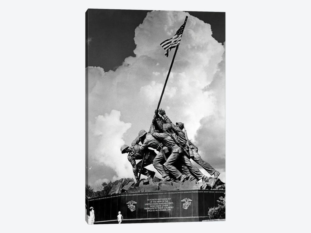 1950s USMC War Memorial Iwo Jima 1945 Washington Dc USA by Vintage Images 1-piece Canvas Art