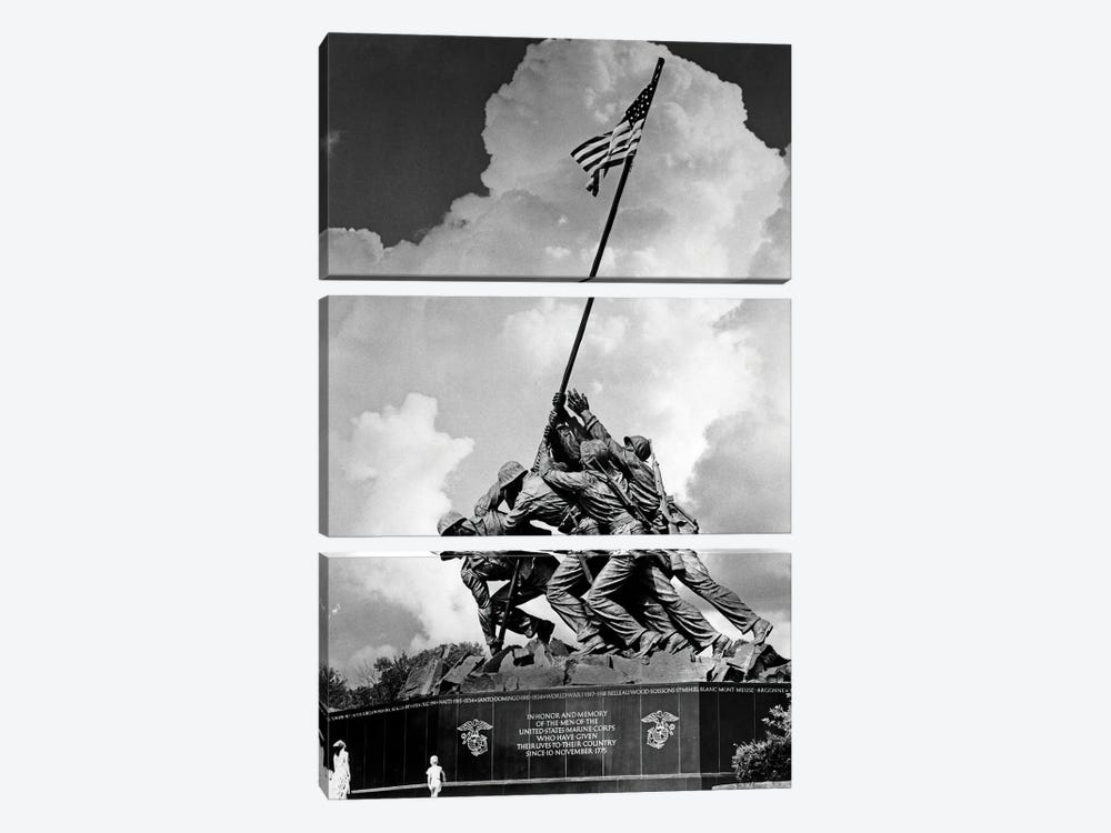 1950s USMC War Memorial Iwo Jima 1945 Washington Dc USA by Vintage Images 3-piece Canvas Artwork