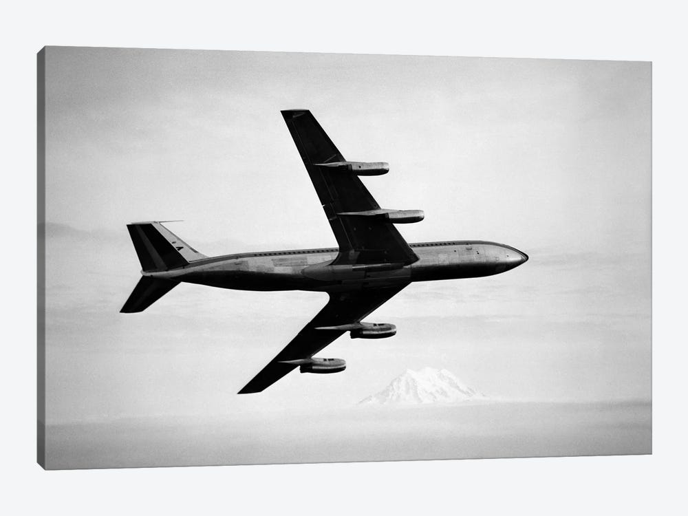 1950s-1960s Boeing 707 Jet Airplane by Vintage Images 1-piece Canvas Wall Art