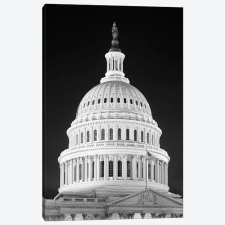 1950s-1960s Dome Of The Capitol Building At Night Washington Dc USA Canvas Print #VTG373} by Vintage Images Canvas Artwork