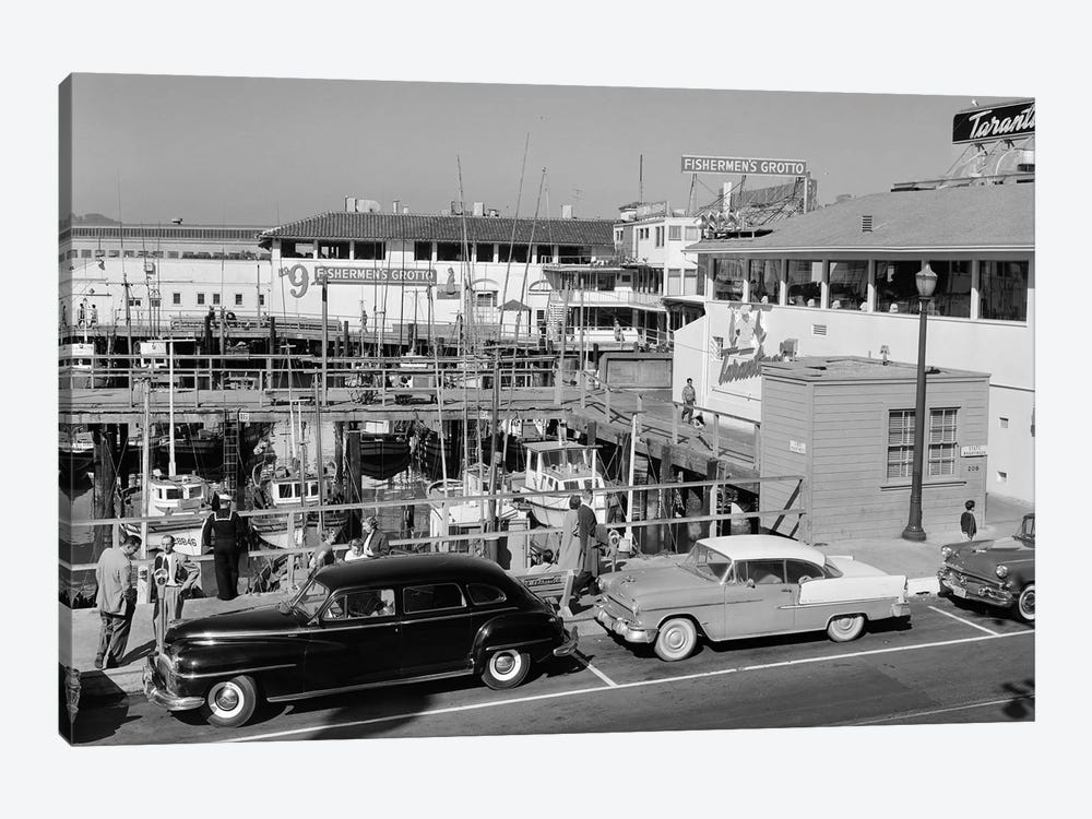1950s-1960s Fisherman's Wharf San Francisco Ca USA by Vintage Images 1-piece Canvas Artwork