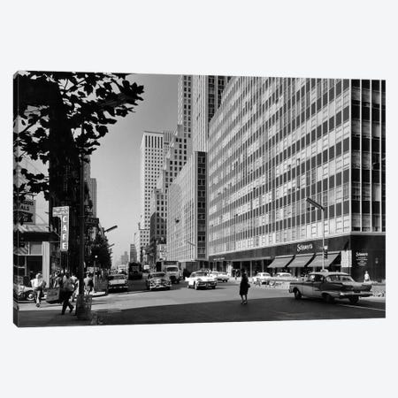 1950s-1960s Looking South On Third Avenue At 47th Street Manhattan New York City Ny USA Canvas Print #VTG380} by Vintage Images Canvas Print