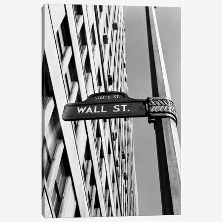 1950s-1960s Wall Street Sign Canvas Print #VTG387} by Vintage Images Canvas Artwork