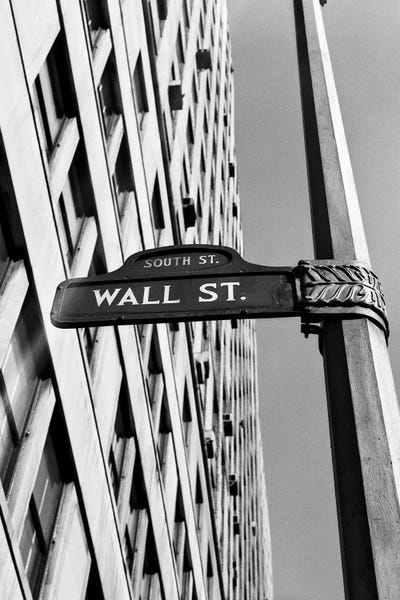 Manhattan: 1950s-1960s Wall Street Sign by Vintage Images