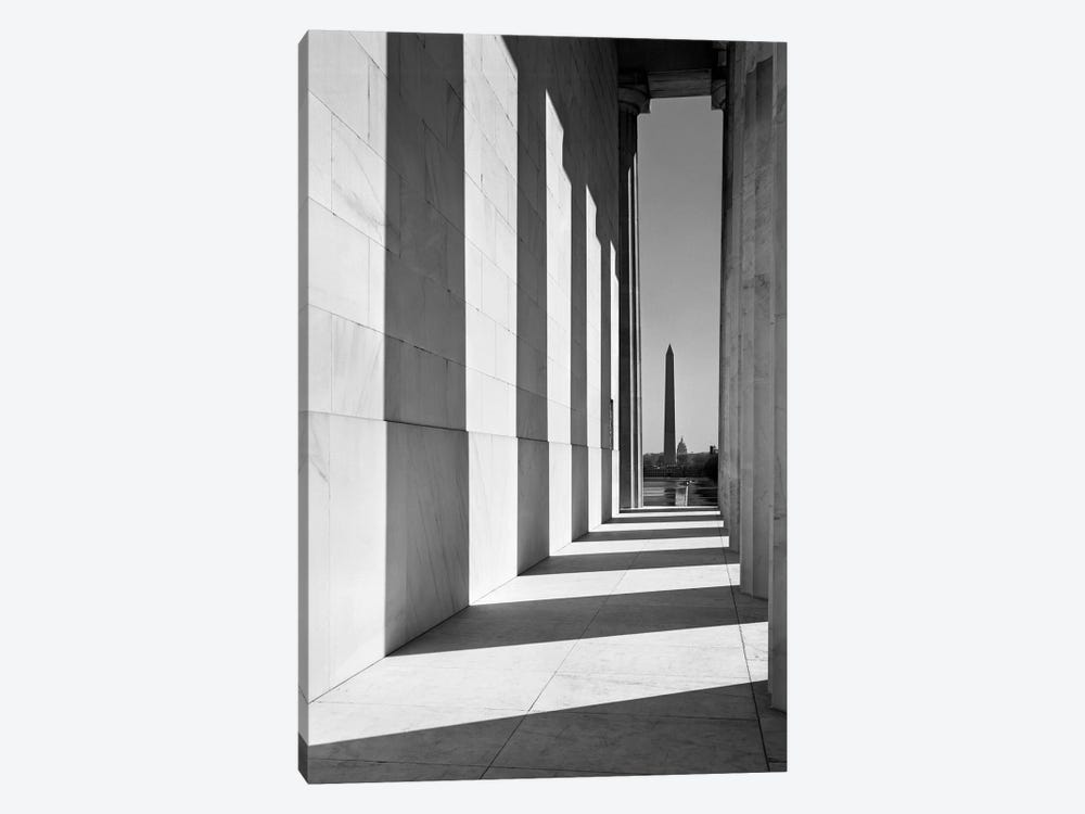 1950s-1960s Washington Monument Seen From Lincoln Memorial Washington Dc USA by Vintage Images 1-piece Canvas Art