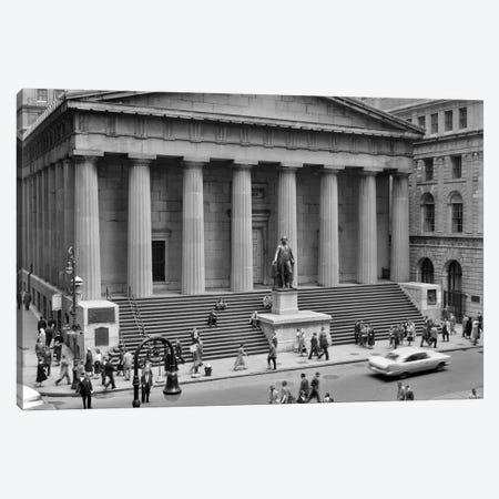 1958 Wall Street Federal Hall National Memorial New York City USA Canvas Print #VTG392} by Vintage Images Canvas Wall Art