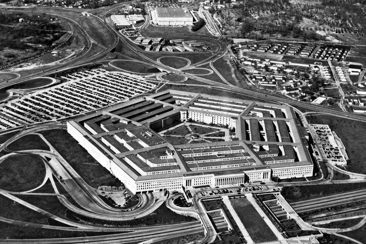 1960s Aerial View Of Army Pentagon And Navy Annex Arlington Virginia USA by Vintage Images wall art