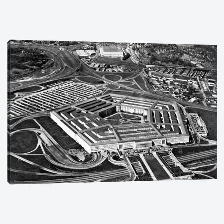 1960s Aerial View Of Army Pentagon And Navy Annex Arlington Virginia USA Canvas Print #VTG397} by Vintage Images Canvas Print
