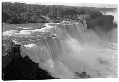 1960s American Falls Portion Of Niagara Falls New York USA Canvas Art Print - Waterfall Art